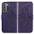 Leather Case Stands Butterfly Flip Cover Holder for Samsung Galaxy S21 FE 5G Purple