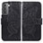 Leather Case Stands Butterfly Flip Cover Holder for Samsung Galaxy S22 Plus 5G Black