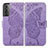 Leather Case Stands Butterfly Flip Cover Holder for Samsung Galaxy S23 5G Clove Purple