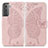 Leather Case Stands Butterfly Flip Cover Holder for Samsung Galaxy S23 5G Pink