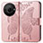 Leather Case Stands Butterfly Flip Cover Holder for Sharp Aquos R8 Pro Rose Gold
