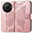 Leather Case Stands Butterfly Flip Cover Holder for Sharp Aquos R8s Pro Rose Gold