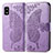 Leather Case Stands Butterfly Flip Cover Holder for Sharp Aquos wish3 Clove Purple