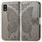 Leather Case Stands Butterfly Flip Cover Holder for Sharp Aquos wish3 Gray