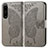 Leather Case Stands Butterfly Flip Cover Holder for Sony Xperia 1 IV SO-51C Gray