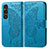 Leather Case Stands Butterfly Flip Cover Holder for Sony Xperia 1 V Blue