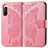 Leather Case Stands Butterfly Flip Cover Holder for Sony Xperia 10 IV Hot Pink