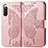 Leather Case Stands Butterfly Flip Cover Holder for Sony Xperia 10 IV Pink