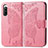 Leather Case Stands Butterfly Flip Cover Holder for Sony Xperia 10 IV SO-52C Hot Pink