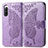 Leather Case Stands Butterfly Flip Cover Holder for Sony Xperia 10 IV SOG07 Clove Purple