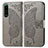 Leather Case Stands Butterfly Flip Cover Holder for Sony Xperia 5 III Gray