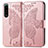 Leather Case Stands Butterfly Flip Cover Holder for Sony Xperia 5 III SO-53B Pink