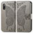 Leather Case Stands Butterfly Flip Cover Holder for Sony Xperia Ace II SO-41B Gray