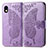 Leather Case Stands Butterfly Flip Cover Holder for Sony Xperia Ace III SO-53C Clove Purple