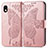 Leather Case Stands Butterfly Flip Cover Holder for Sony Xperia Ace III SO-53C Pink