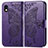 Leather Case Stands Butterfly Flip Cover Holder for Sony Xperia Ace III SO-53C Purple