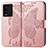 Leather Case Stands Butterfly Flip Cover Holder for Vivo iQOO 10 5G Pink