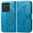 Leather Case Stands Butterfly Flip Cover Holder for Vivo iQOO Neo6 5G Blue