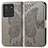 Leather Case Stands Butterfly Flip Cover Holder for Vivo iQOO Neo6 5G Gray