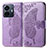 Leather Case Stands Butterfly Flip Cover Holder for Vivo iQOO Z6 Lite 5G Clove Purple