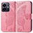 Leather Case Stands Butterfly Flip Cover Holder for Vivo iQOO Z6 Lite 5G Hot Pink