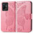 Leather Case Stands Butterfly Flip Cover Holder for Vivo T2x 5G Hot Pink