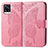 Leather Case Stands Butterfly Flip Cover Holder for Vivo V20 (2021) Hot Pink