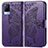 Leather Case Stands Butterfly Flip Cover Holder for Vivo V21 5G Purple