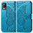 Leather Case Stands Butterfly Flip Cover Holder for Vivo V21e 4G Blue