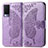 Leather Case Stands Butterfly Flip Cover Holder for Vivo V21e 5G Clove Purple