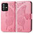 Leather Case Stands Butterfly Flip Cover Holder for Vivo V23 5G Hot Pink