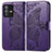 Leather Case Stands Butterfly Flip Cover Holder for Vivo V23 5G Purple