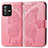 Leather Case Stands Butterfly Flip Cover Holder for Vivo V23 Pro 5G Hot Pink