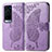 Leather Case Stands Butterfly Flip Cover Holder for Vivo X60 Pro+ Plus 5G Clove Purple