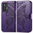 Leather Case Stands Butterfly Flip Cover Holder for Vivo X70 5G Purple