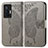 Leather Case Stands Butterfly Flip Cover Holder for Vivo X70 Pro 5G Gray