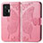 Leather Case Stands Butterfly Flip Cover Holder for Vivo X70 Pro 5G Hot Pink