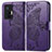 Leather Case Stands Butterfly Flip Cover Holder for Vivo X70 Pro 5G Purple