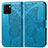 Leather Case Stands Butterfly Flip Cover Holder for Vivo Y01 Blue