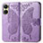 Leather Case Stands Butterfly Flip Cover Holder for Vivo Y02S Clove Purple