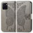 Leather Case Stands Butterfly Flip Cover Holder for Vivo Y10 Gray