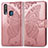 Leather Case Stands Butterfly Flip Cover Holder for Vivo Y11 Pink