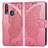 Leather Case Stands Butterfly Flip Cover Holder for Vivo Y15 Hot Pink