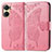 Leather Case Stands Butterfly Flip Cover Holder for Vivo Y16 Hot Pink