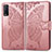 Leather Case Stands Butterfly Flip Cover Holder for Vivo Y20a Pink