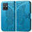 Leather Case Stands Butterfly Flip Cover Holder for Vivo Y30 5G Blue