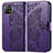 Leather Case Stands Butterfly Flip Cover Holder for Vivo Y31s 5G Purple