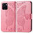 Leather Case Stands Butterfly Flip Cover Holder for Vivo Y32t Hot Pink