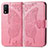 Leather Case Stands Butterfly Flip Cover Holder for Vivo Y3s (2021) Hot Pink