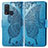 Leather Case Stands Butterfly Flip Cover Holder for Vivo Y50 Blue